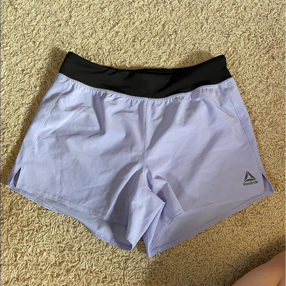 Lavender Reebok athletic shorts